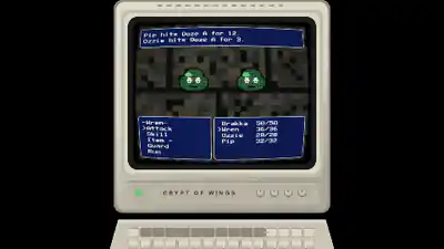 Crypt of Wings gameplay: a first-person dungeon crawler on the Amiga